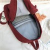 Schoolbag for female college students, minimalist and versatile in forest style, corduroy backpack, large capacity backpack 