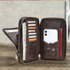 Men's Crossbody Bag Crazy Horse Cowhide Men's Mobile Phone Waist Bag 