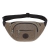 Men's Canvas Sports Waist Bag Women's Leisure Fashion Large Capacity Storage Cashier Waist Bag 