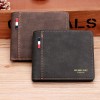 Matte Multi Card Leisure Retro Style Wallet PU Wallet Leather Wallet Men's Short Wallet 