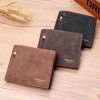 Matte Multi Card Leisure Retro Style Wallet PU Wallet Leather Wallet Men's Short Wallet 