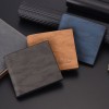 Wallet men's short style new youth student ultra-thin soft leather minimalist wallet driver's license 