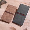 Thin wallet, long men's wallet, student leisure splicing, soft surface multi card slot card, foreskin clip 
