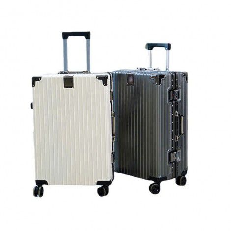 Durable and sturdy luggage, silent universal wheel travel box, aluminum frame trolley box, male and female college student password box 