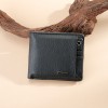 Short Wallet for Men, Multi functional, Large Capacity Litchi Pattern with Independent Card Bag 