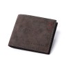 Small Wallet Men's Short PU Leather Horizontal Wallet Men's Wallet Leather Clip Card Bag ID Card Cover 