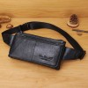 Leather waist bag multifunctional Messenger Bag Mini chest bag multi compartment change waist bag leather mobile phone waist bag certificate bag 