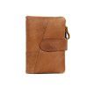 Head layer cowhide RFID men's foldable wallet short, multifunctional, and multi card leather wallet 