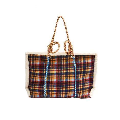 Autumn and Winter New Women's British Woolen Bag Women's Large Capacity Tote Bag Woolen Plaid Bag 