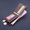 Wallet Men's Vertical Zipper Short Horizontal Multi Card Wallet Men's Youth Student Ticket Wallet Leather Wallet 