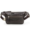 Head layer cowhide multi compartment men's waist bag men's small chest bag 