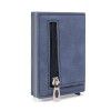 Wallet Credit Card Box Multi functional Metal Card Bag Men's Business Money Clip PU Card Clip 7-word Zipper 