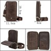 Men's Crossbody Bag Crazy Horse Cowhide Men's Mobile Phone Waist Bag 