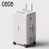 Large capacity luggage with 30 inch thick and sturdy aluminum frame travel box, male and female student trolley box, password leather case 
