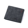 Small Wallet Men's Short PU Leather Horizontal Wallet Men's Wallet Leather Clip Card Bag ID Card Cover 