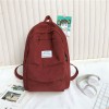 Schoolbag for female college students, minimalist and versatile in forest style, corduroy backpack, large capacity backpack 
