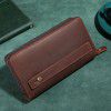 New Trendy Men's Handbag Crazy Horse Cowhide Phone Bag Multi functional Large Capacity Wallet Outdoor Leather Handbag 