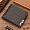 Men's Short Wallet Korean Edition Iron Edge Youth Men's Horizontal Multi Card Wallet Trendy Card Bag 