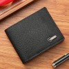 Men's Wallet Business Leisure Short Leather Wallet Wallet Stall Wallet Men's 