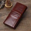 Head layer cowhide RFID anti-theft brush wallet for men's long genuine leather retro women's vertical wallet 