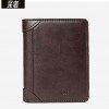 Men's Wallet Short Multi functional Zipper Vertical Small Wallet Multi functional Mini Change Bag Youth Wallet 