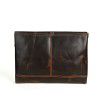 Retro Oil Leather Men's Handheld Headband with Cowhide Genuine Leather Large Capacity Casual Trend Multi functional iPad Bag 