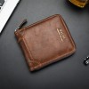 Wallet men's driver's license foreskin cover retro and simple men's casual short wholesale wallet multifunctional zipper card bag 