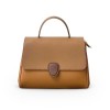 Fashionable and minimalist leather solid color handbag with large capacity, color blocking, cute shoulder bag, crossbody bag 