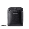 Men's short casual fashion zippered wallet with multiple card slots, zero wallet, solid color soft leather PU wallet 