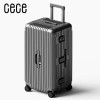 Large capacity luggage with 30 inch thick and sturdy aluminum frame travel box, male and female student trolley box, password leather case 