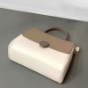 Fashionable and minimalist leather solid color handbag with large capacity, color blocking, cute shoulder bag, crossbody bag 