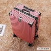 Durable and sturdy luggage, silent universal wheel travel box, aluminum frame trolley box, male and female college student password box 
