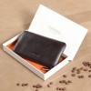 Men's wallet, men's mobile phone bag, youth minimalist zipper, colored top layer, cowhide wallet 