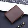 Wallet Men's Vertical Zipper Short Horizontal Multi Card Wallet Men's Youth Student Ticket Wallet Leather Wallet 
