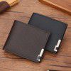 Men's Short Wallet Korean Edition Iron Edge Youth Men's Horizontal Multi Card Wallet Trendy Card Bag 