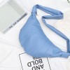 Women's Vintage One Shoulder Crossbody Waist Chest Bag Spring Simple PU Large Capacity Horn Bag for Women 