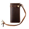 Retro Crazy Horse Leather Men's Wallet Genuine Leather Soft Long Cowhide Wallet Leather Clip 