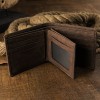 Head layer cowhide men's short wallet, retro men's leather wallet, horizontal multi slot leather wallet, card bag 