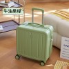 Small luggage box for women, small and lightweight 18 inch boarding trolley box for men, aluminum frame travel box 