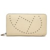 Palm print women's long wallet leather small card bag large brand zero wallet zipper 