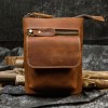 Crazy Horse Skin Men's Waist Bag Top Layer Cowhide Belt Bag Mini Genuine Leather Phone One Shoulder Crossbody Bag WaistBag 