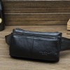 Genuine leather phone waist bag, 7-inch phone bag, multifunctional multi-layer zipper, cowhide crossbody shoulder bag, chest bag 