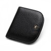 Women's fashionable genuine leather wallet, women's short buckle, ultra-thin top layer, cowhide small change wallet wallet wallet clip 