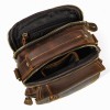 Crazy Horse Skin Retro Waist Bag Large Capacity Genuine Leather Small Body Bag Multi functional Crossbody Bag Casual Shoulder Bag 