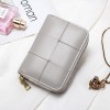 True pickup bag, women's short card clip, woven small card bag, cute mini multi slot organ, simple zero wallet 