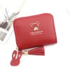 Women's Wallet Short Cartoon Cute Little Bear Large Capacity Little Girl Zero Wallet Zipper Bag 