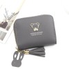 Women's Wallet Short Cartoon Cute Little Bear Large Capacity Little Girl Zero Wallet Zipper Bag 