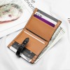 Short Wallet Genuine Leather Women's Folding Crocodile Pattern Women's Zero Wallet Thin Bag Minimalist 