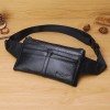 Leather waist bag multifunctional money collection waist bag for men and women multi compartment change mobile phone bag leather messenger bag chest bag 