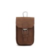 Mobile phone bag three-dimensional bag retro PU crazy horse leather waist bag vertical square small hanging bag 